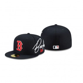 Men's Boston Red Sox Cursive Navy 59FIFTY Fitted Hat