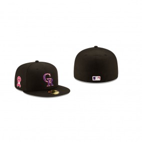 Men's Colorado Rockies 2021 Mothers Day Black On-Field 59FIFTY Fitted Hat