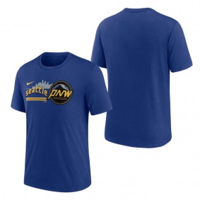 Men's Seattle Mariners Royal 2023 City Connect Tri-Blend T-Shirt
