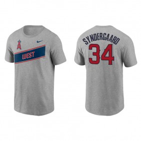 Men's Noah Syndergaard Los Angeles Angels Gray 2021 Little League Classic Wordmark T-Shirt