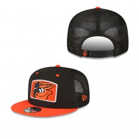 Men's Baltimore Orioles Black Logo Zoom Trucker 9FIFTY Snapback Hat