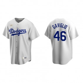 Men's Sam Gaviglio Los Angeles Dodgers White Cooperstown Collection Home Jersey