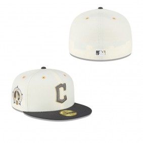 Men's Cleveland Guardians Cream Charcoal 1935 MLB All-Star Game Chrome 59FIFTY Fitted Hat