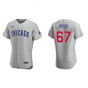 Men's Alfonso Rivas Chicago Cubs Gray Authentic Road Jersey