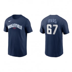Men's Alfonso Rivas Chicago Cubs Navy 2021 City Connect  T-Shirt