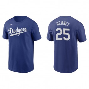 Men's Andrew Heaney Los Angeles Dodgers Royal Name & Number Nike T-Shirt
