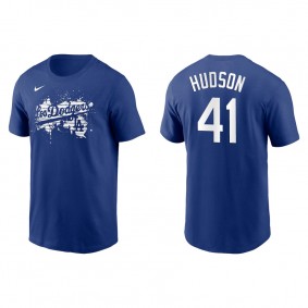 Men's Daniel Hudson Los Angeles Dodgers Royal 2021 City Connect Graphic T-Shirt