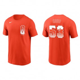 Men's Alex Cobb San Francisco Giants Orange 2021 City Connect  T-Shirt