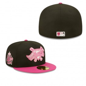 Men's Los Angeles Angels Black Pink 40th Season Passion 59FIFTY Fitted Hat
