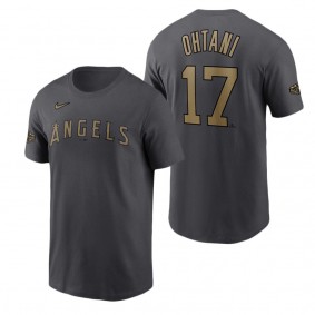 Los Angeles Angels Shohei Ohtani Charcoal 2022 MLB All-Star Game Name & Number T-Shirt