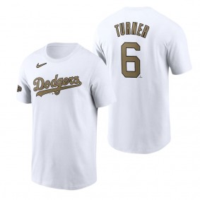Los Angeles Dodgers Trea Turner White 2022 MLB All-Star Game Name & Number T-Shirt