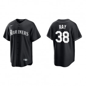 Men's Robbie Ray Seattle Mariners Black White Replica Official Jersey