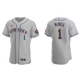 Men's Jeff McNeil New York Mets Gray Authentic Road Jersey