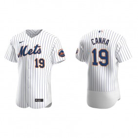 Men's Mark Canha New York Mets White Authentic Home Jersey