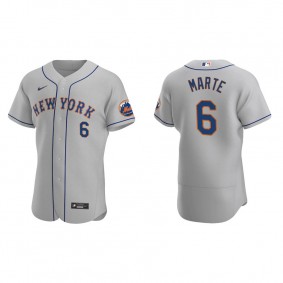 Men's Starling Marte New York Mets Gray Authentic Road Jersey