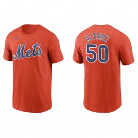 Men's New York Mets Francisco Alvarez Orange Name & Number T-Shirt