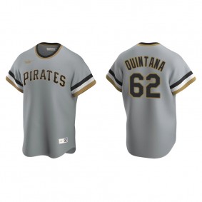 Men's Jose Quintana Pittsburgh Pirates Gray Cooperstown Collection Road Jersey