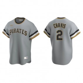 Men's Michael Chavis Pittsburgh Pirates Gray Cooperstown Collection Road Jersey