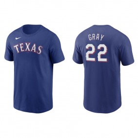 Men's Jon Gray Texas Rangers Royal Name & Number Nike T-Shirt