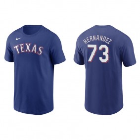 Men's Jonathan Hernandez Texas Rangers Royal Name & Number Nike T-Shirt