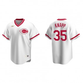 Men's Andrew Knapp Cincinnati Reds White Cooperstown Collection Home Jersey