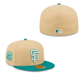 Men's San Francisco Giants Natural Teal Mango Forest 59FIFTY fitted hat