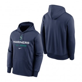 Men's Seattle Mariners Navy 2022 Postseason Authentic Collection Dugout Pullover Hoodie