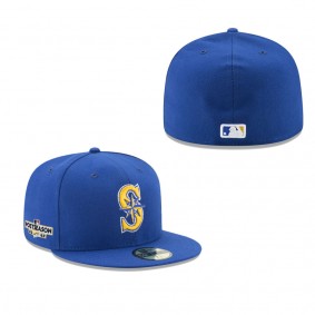 Men's Seattle Mariners Royal 2022 Postseason Side Patch 59FIFTY Fitted Hat