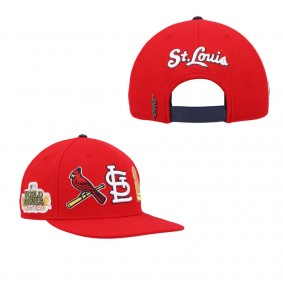 Men's St. Louis Cardinals Pro Standard Red Double City Pink Undervisor Snapback Hat