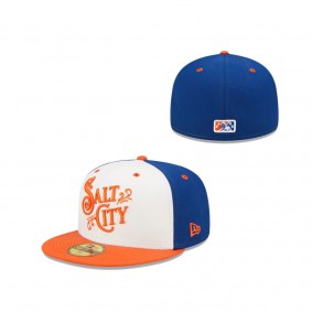Men's Syracuse Mets New Era White Blue Theme Night 59FIFTY Fitted Hat