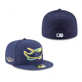 Men's Tampa Bay Rays Navy 2022 Postseason Side Patch Fitted Hat