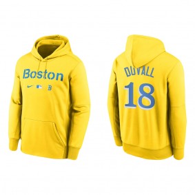 Men's Adam Duvall Boston Red Sox Gold City Connect Therma Hoodie