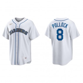 Men's AJ Pollock Seattle Mariners White Cooperstown Collection Home Jersey