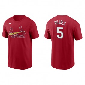 Men's St. Louis Cardinals Albert Pujols Red Name & Number Nike T-Shirt