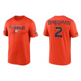 Men's Houston Astros Alex Bregman Orange 2022 City Connect Legend T-Shirt