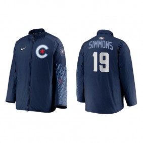 Men's Chicago Cubs Andrelton Simmons Navy 2021 City Connect Dugout Jacket