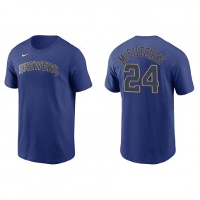 Men's Milwaukee Brewers Andrew McCutchen Royal Name & Number Nike T-Shirt