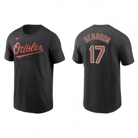 Men's Baltimore Orioles Anthony Bemboom Black Name & Number Nike T-Shirt