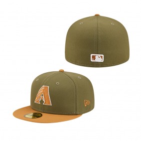 Men's Arizona Diamondbacks Olive Brown Two Tone Color Pack 59FIFTY Fitted Hat