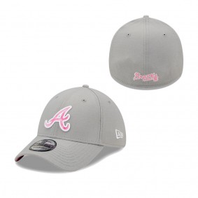 Men's Atlanta Braves New Era Gray 2022 Mother's Day 39THIRTY Flex Hat