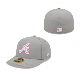 Men's Atlanta Braves New Era Gray 2022 Mother's Day On-Field Low Profile 59FIFTY Fitted Hat