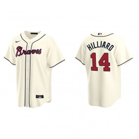 Men's Sam Hilliard Atlanta Braves Cream Replica Alternate Jersey