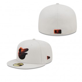 Men's Baltimore Orioles Khaki Stone Dim Undervisor 59FIFTY Fitted Hat