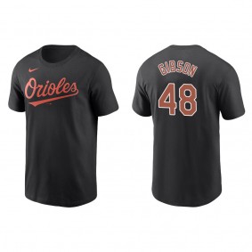 Men's Kyle Gibson Baltimore Orioles Black Name & Number T-Shirt
