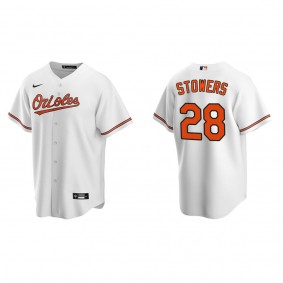 Men's Kyle Stowers Baltimore Orioles White Replica Home Jersey