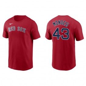 Men's Adalberto Mondesi Boston Red Sox Red Name & Number T-Shirt