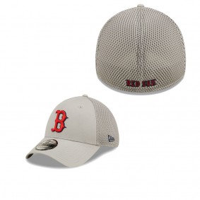 Men's Boston Red Sox Gray Team Neo 39THIRTY Flex Hat