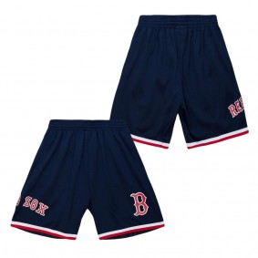 Men's Boston Red Sox Mitchell & Ness Navy Team ID Mesh Shorts