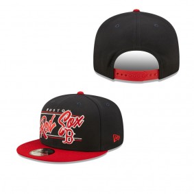Men's Boston Red Sox Navy Team Script 9FIFTY Adjustable Snapback Hat
