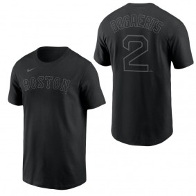Men's Boston Red Sox Xander Bogaerts Pitch Black Name & Number T-Shirt